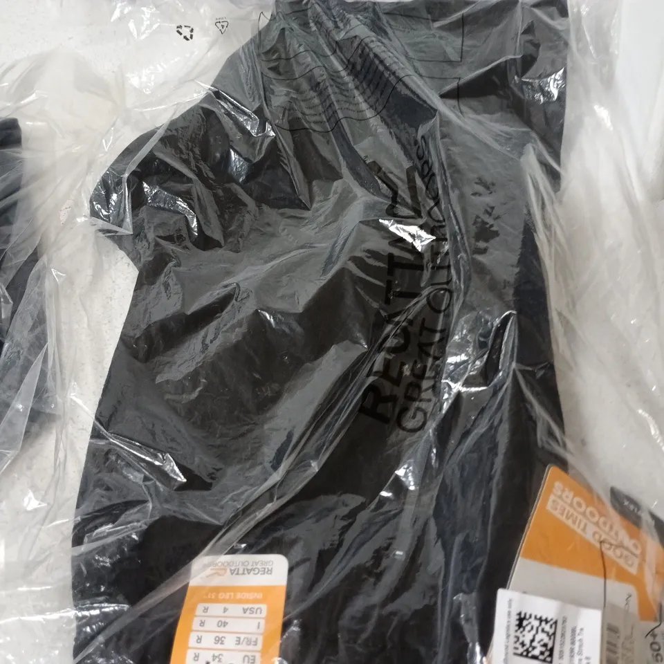 BOX OF APPROXIMATELY 40 BRAND NEW ASSORTED REGATTA CLOTHING ITEMS INCLUDING PENTRE STITCH TROUSERS , THERMAL BASE LAYER SET AND CHASKA TROUSERS