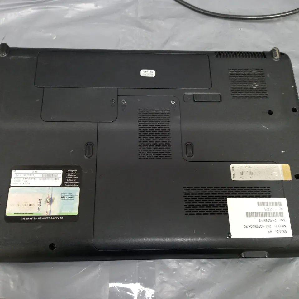 HP G61	15 INCH PENTIUM DUAL-CORE T4300 2.10GHZ