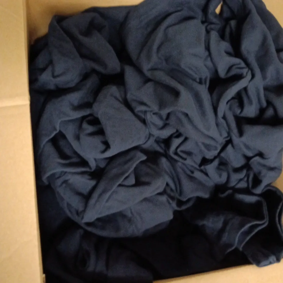 BOX OF APPROXIMATELY 10 3XL GILDAN NAVY LONGSLEEVE SHIRTS