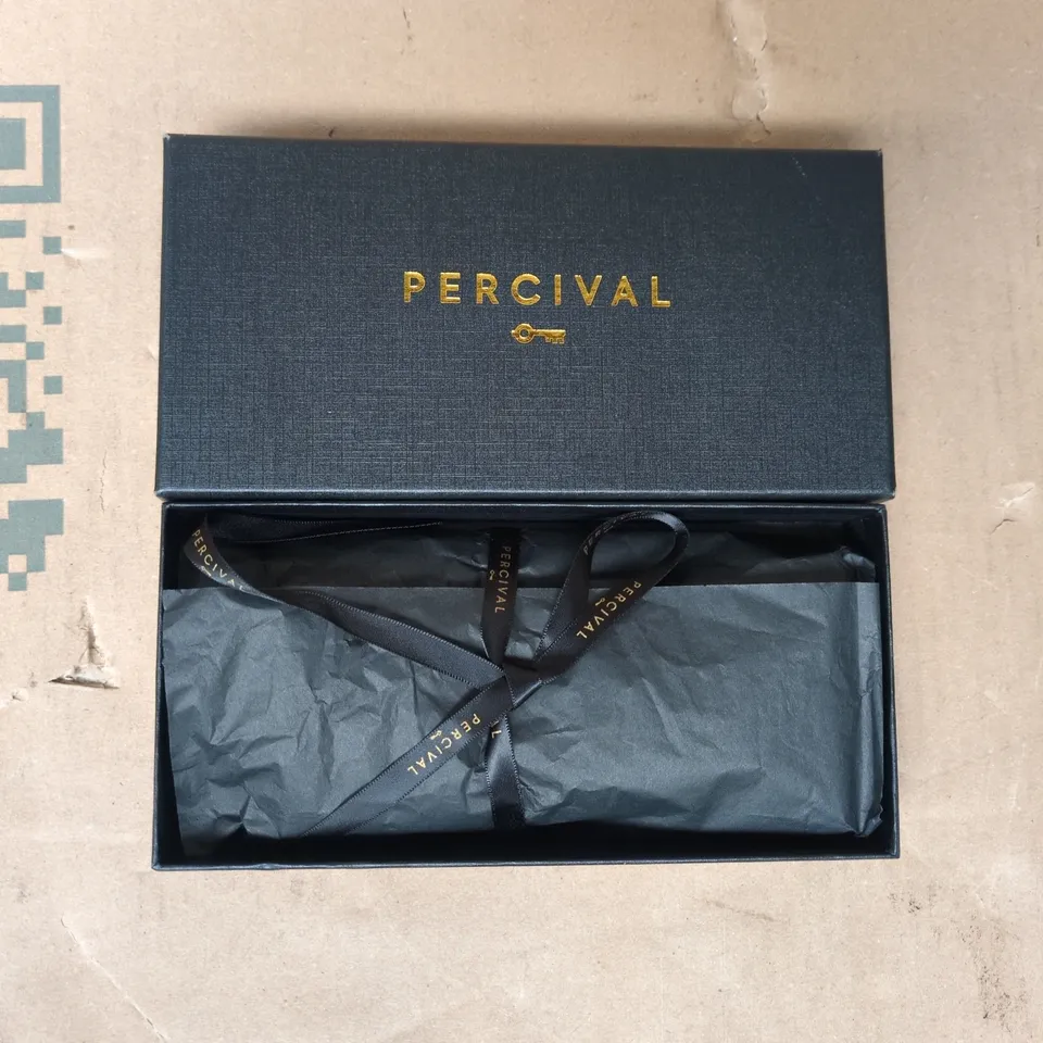 BOXED PERCIVAL LINEN MARL TIE IN NAVY O/S
