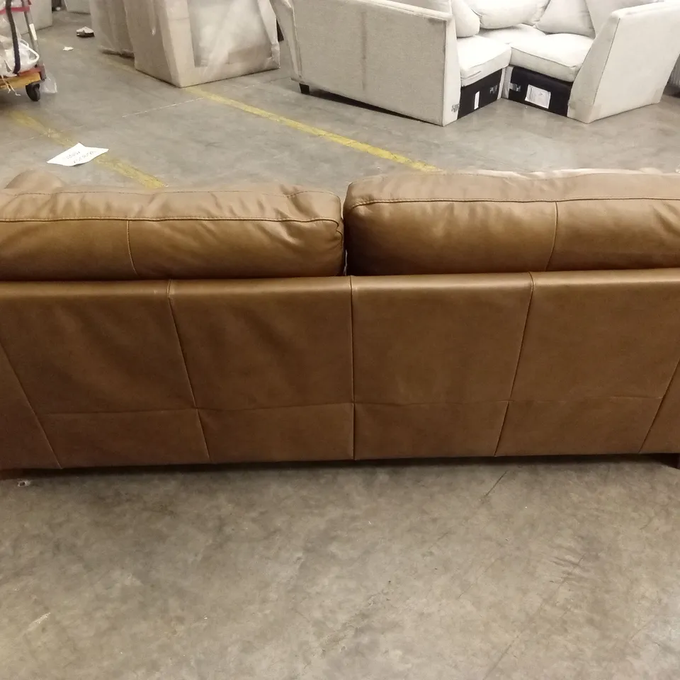 BAILEY 4 SEATER LEATHER SOFA - TAN RRP £849