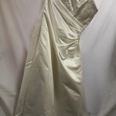 BERKETEX BRIDE MICHELLE RNM8141 WEDDING DRESS, IVORY/BLUE - SIZE 12/14