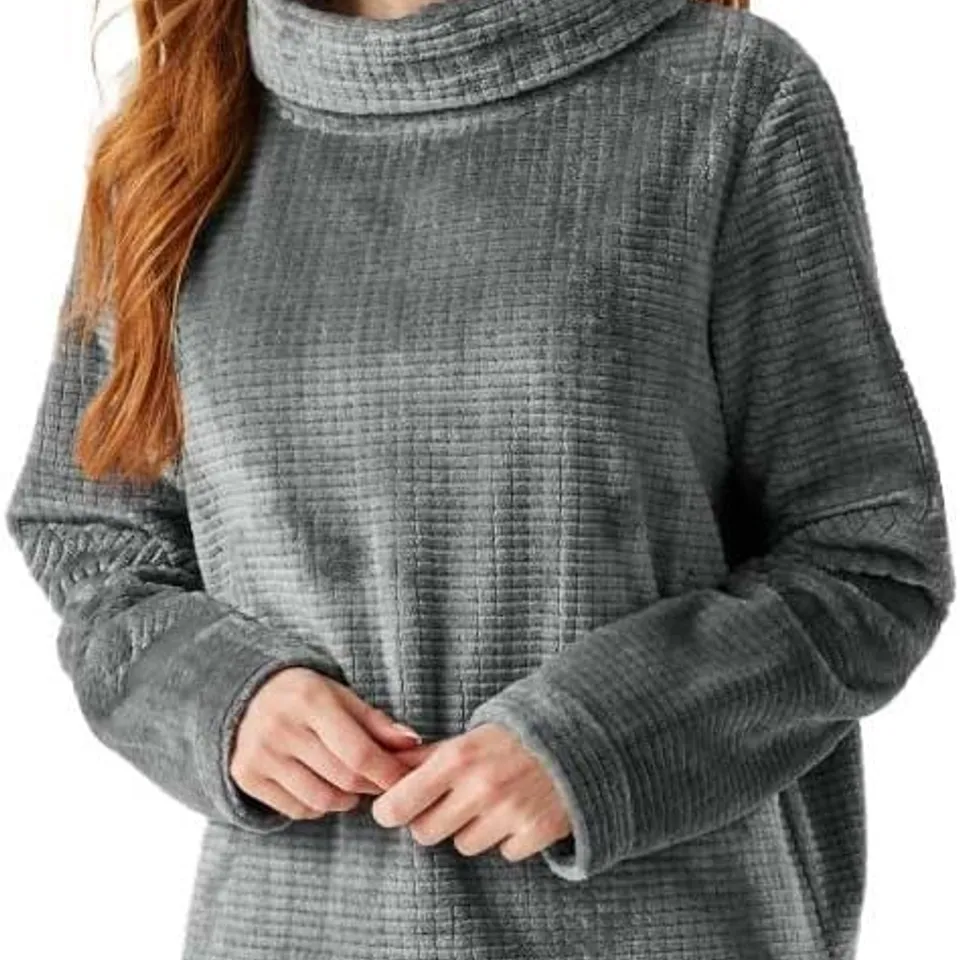 REGATTA WOMENS BARDOU II COWL NECK SWEATSHIRT PULLOVER STORM GREY UK SIZE 8