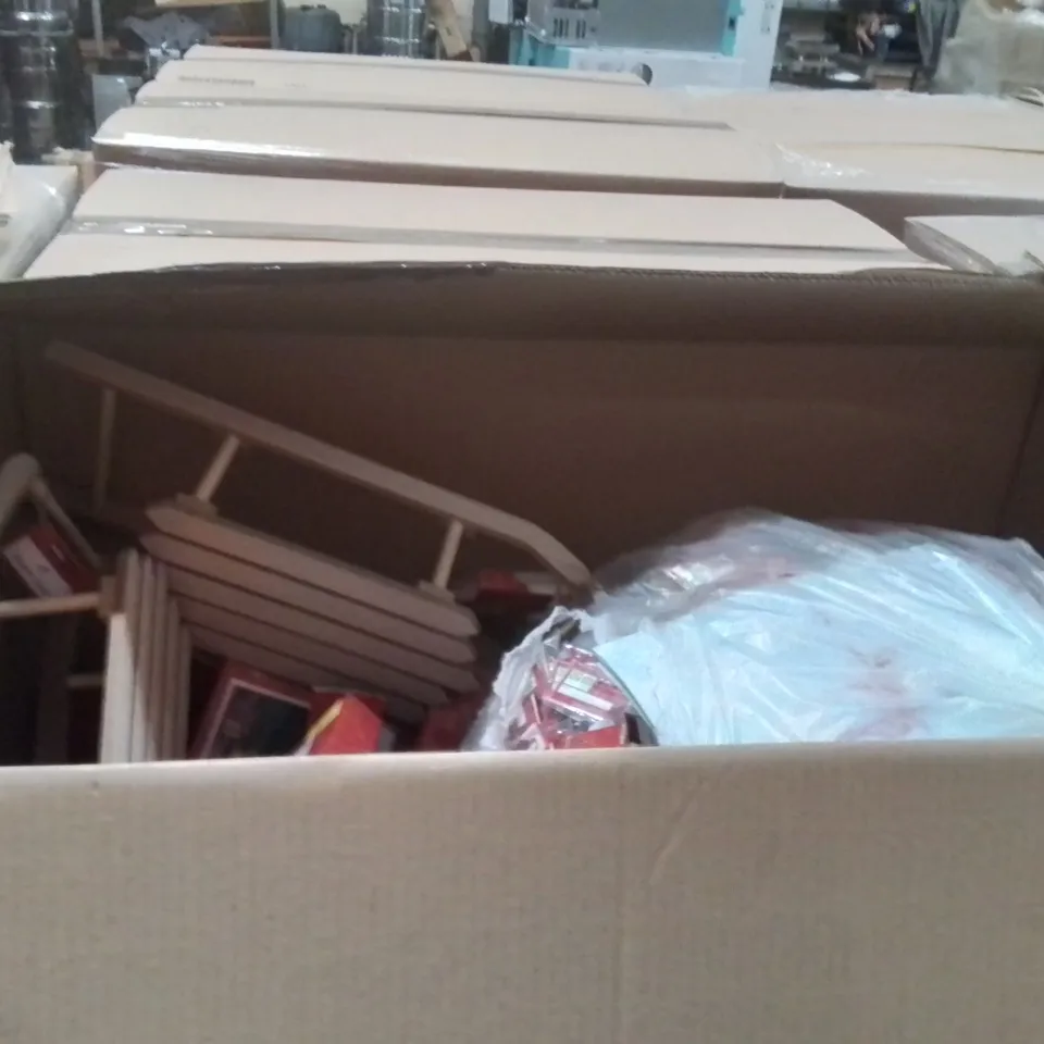 PALLET CONTAINING A LARGE QUANTITY OF ASSORTED CHRISTMAS DECORATIONS AND PRODUCTS TO INCLUDE;PAPER PLATES,LED WOODEN TREE,CHRISTMAS TOPPERS