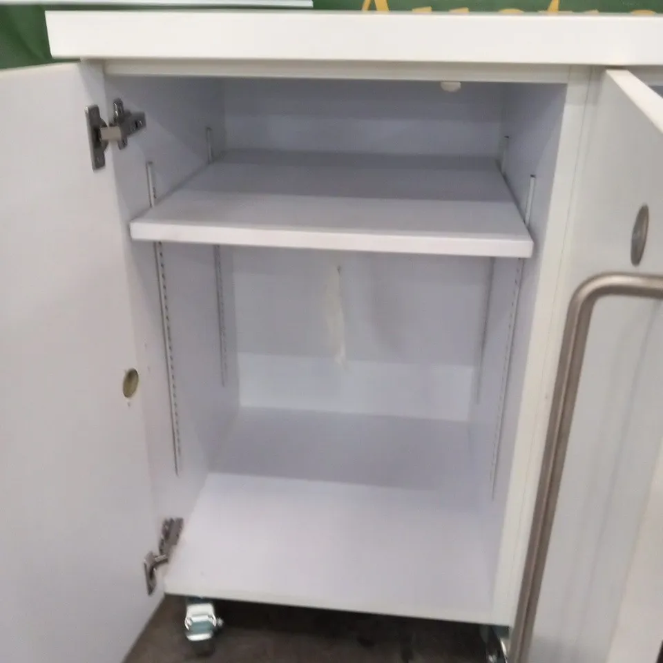 DOUBLE TABLETOP BASE UNIT WHEELED