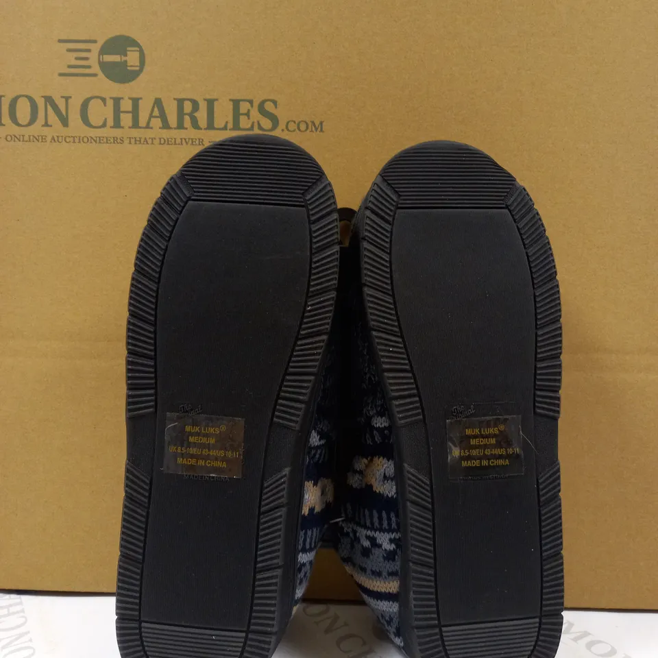 MUK LUKS MENS SLIPPERS SIZE 8.5-10