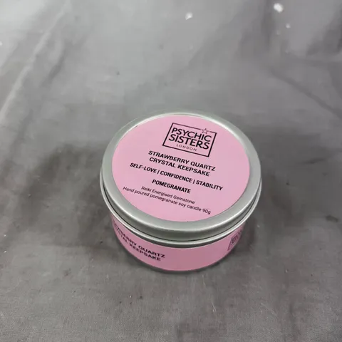 PSYCHIC SISTERS LONDON STRAWBERRY QUARTZ CRYSTAL KEEPSAKE CANDLE