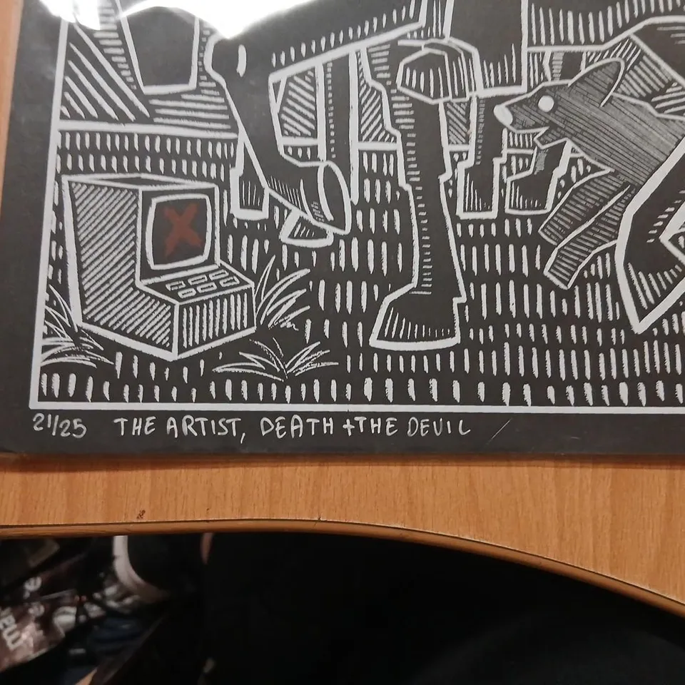 THE ARTIST, DEATH + THE DEVIL – LIMITED EDITION PRINT BY LEO BOYD (2/25)
