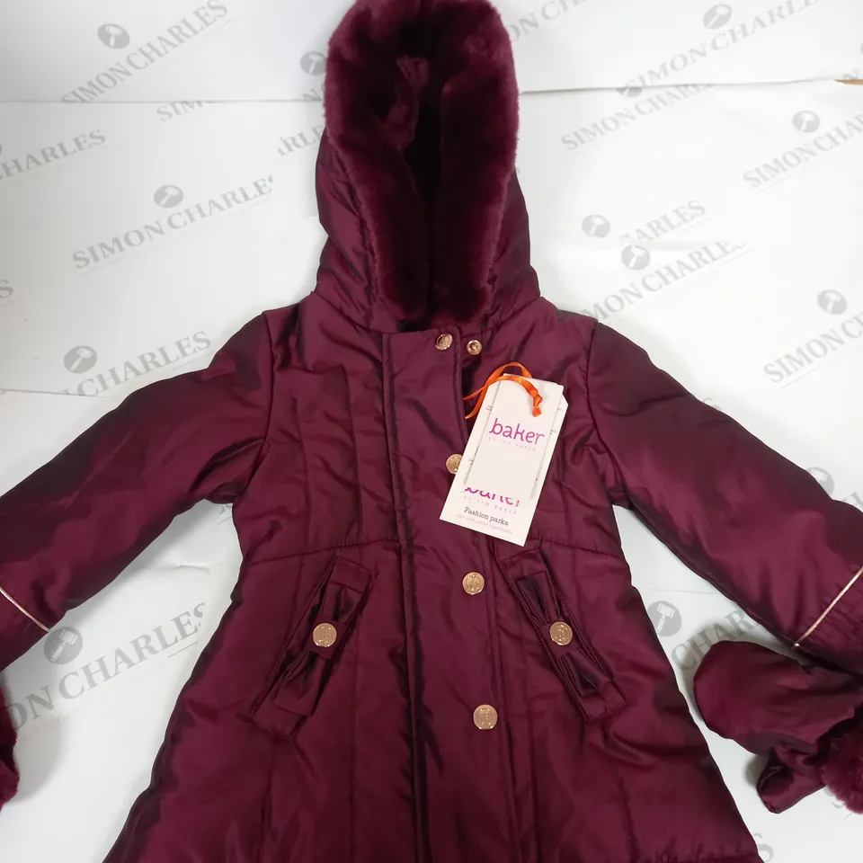 GIRLS TED BAKER BOW DETAIL PARKA SIZE 12-18 MONTHS