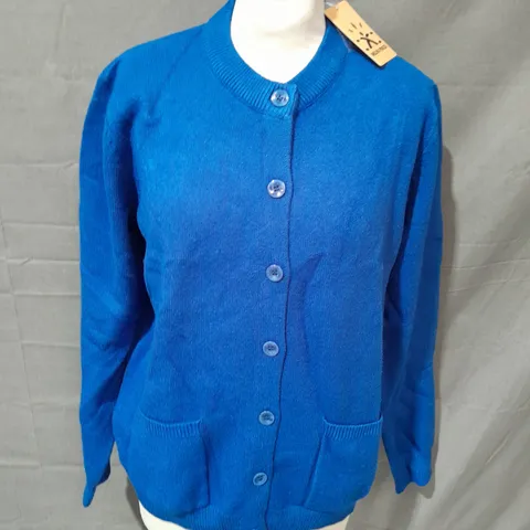 SMILING PINKER ROYAL BLUE CARDIGAN - XL
