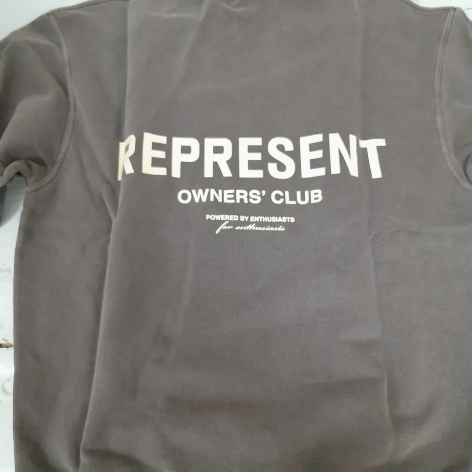 REPRESENT OWNERS CLUB SWEATER IN BROWN - SMALL