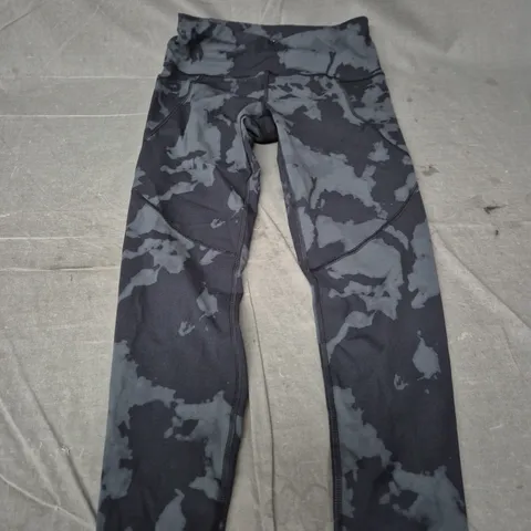 SWEATY BETTY LONDON POWER 7/8 WORKOUT LEGGINGS – BLACK FADE PRINT, UK S