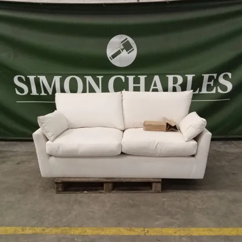 LANGDON 3 SEATER SOFA, CREAM HOUSE PLUSH FABRIC