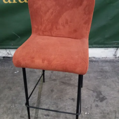 ORANGE CORDUROY DINING CHAIR