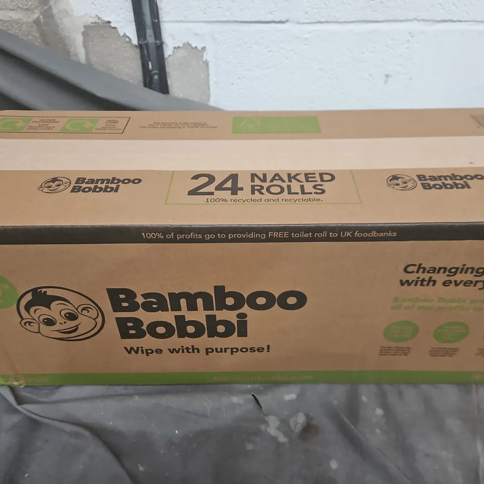 BAMBOO BOBBI 24 NAKED ROLLS TOILET PAPER