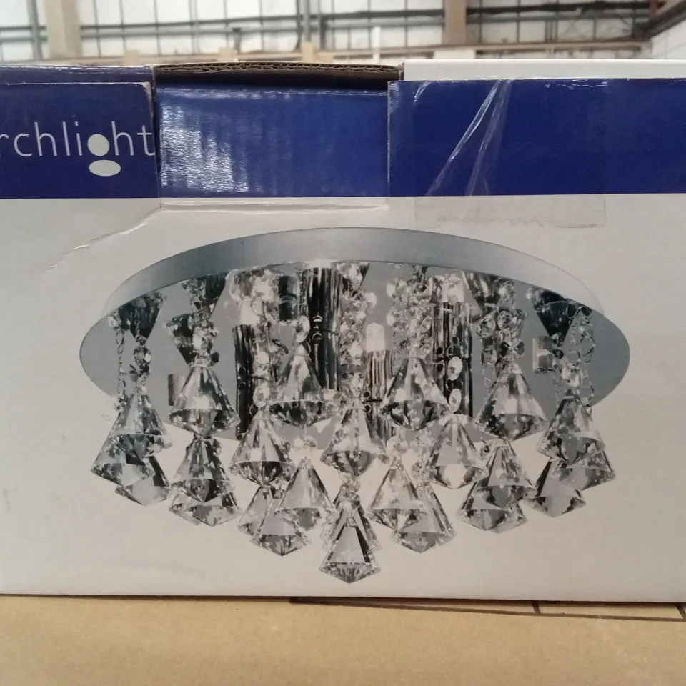 BOXED HANNA 4 LIGHT, DIAMOND CRYSTALS AND CHROME