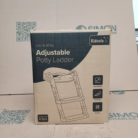 KIDOOLA LILAC AND WHITE ADJUSTABLE POTTY LADDER 2 - 7 YEARS