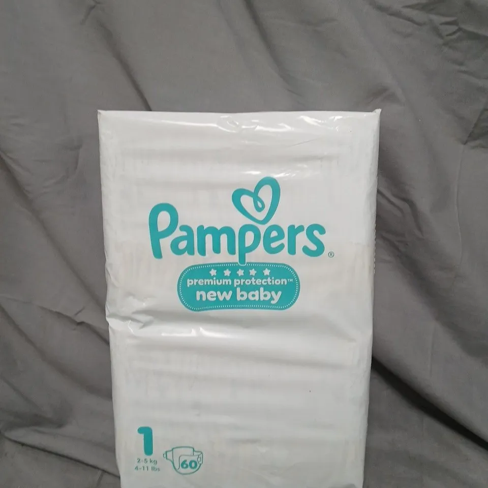 PAMPERS NEW BABY PREMIUM PROTECTION DIAPERS – SIZE 1 - X60