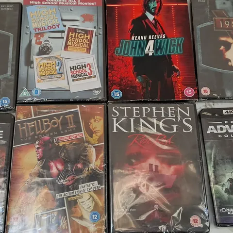 LOT OF APPROXIMATELY 40 ASSORTED MEDIA ITEMS TO INCLUDE JOHN WICK 4 DVD, THE ESSENTIAL JOHN MARTIN CD AND MUSIC THEORY BOOK