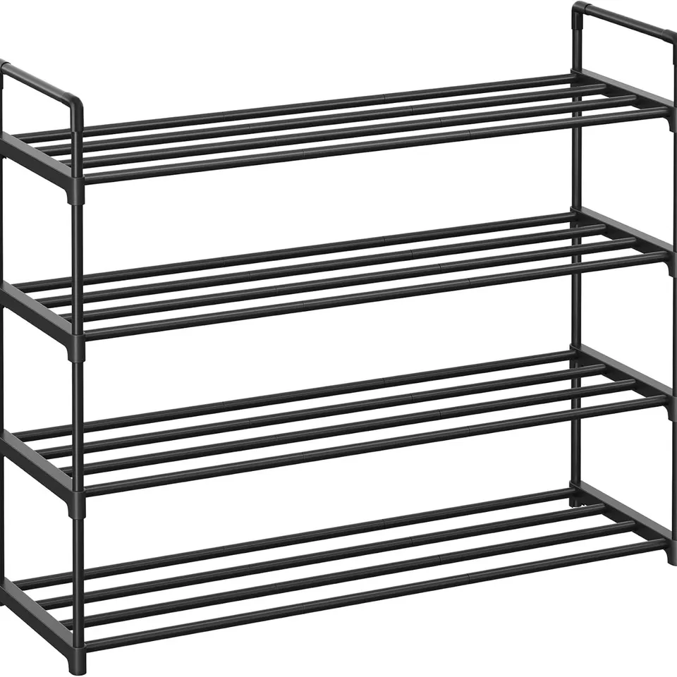 BOXED SONGMICS 4 TIER SHOE RACK, METAL SHOE RACK FOR 20 PAIRS OF SHOES