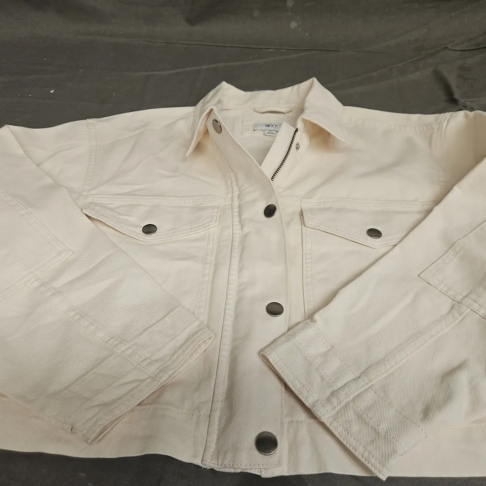NEXT CREAM DENIM JACKET - MEDIUM