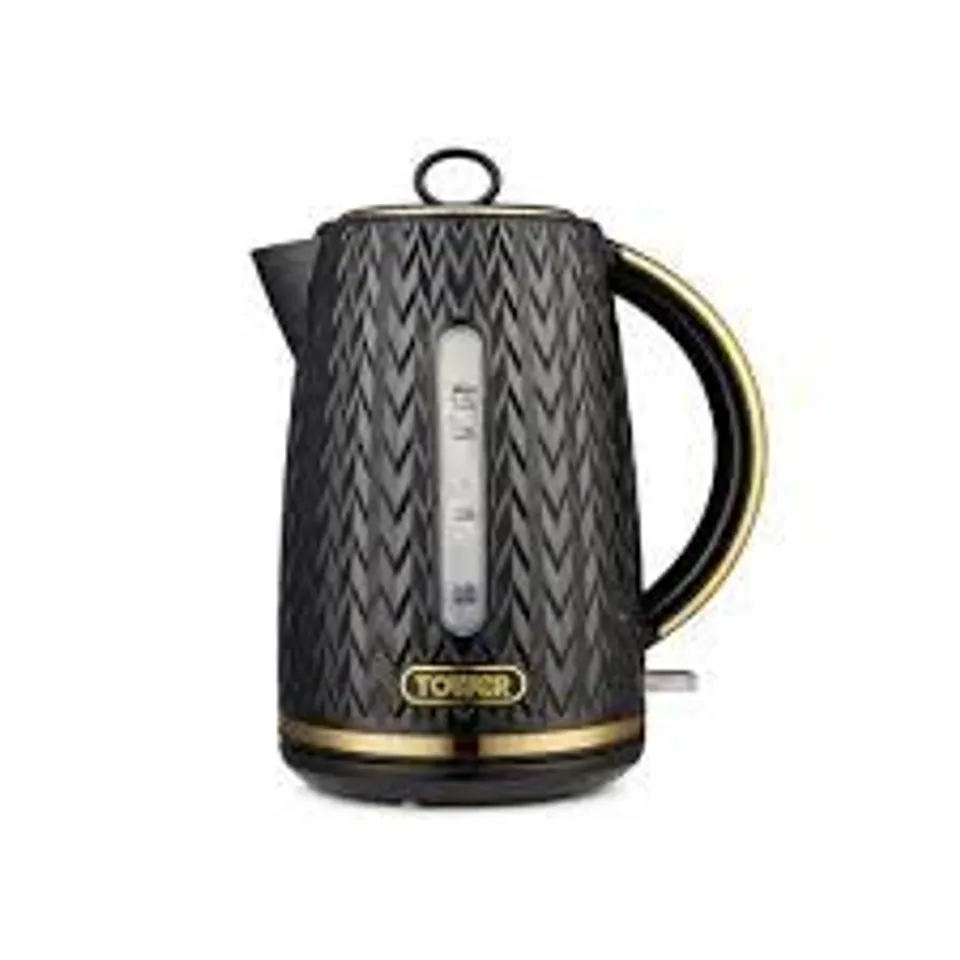 BOXED TOWER EMPIRE 1.7L KETTLE WITH RAPID BOIL, REMOVABLE FILTER - BLACK