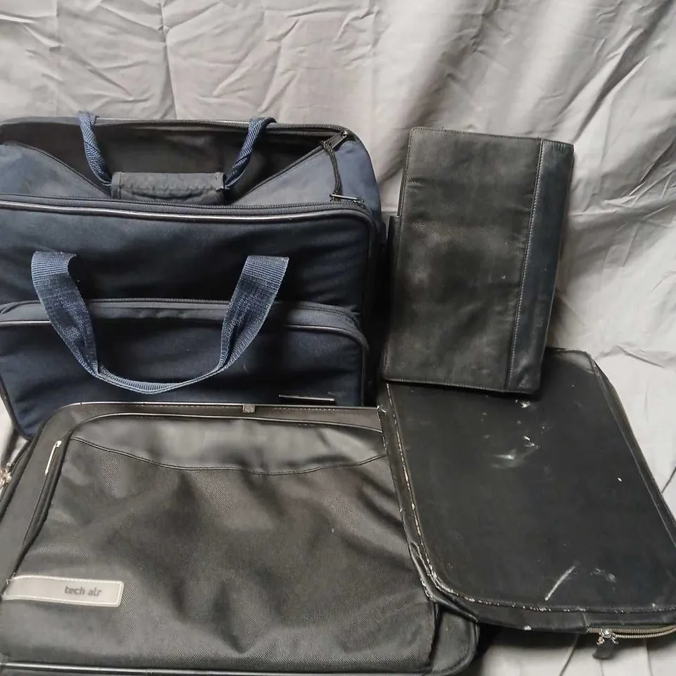 BOX OF APPROXIMATELY 8 ASSORTED LAPTOP BAGS & ACCESSORIES TO INCLUDE - PANASONIC - TECH AIR - IDEQ