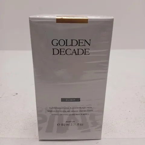 BOXED AND SEALED GOLDEN DECADE ELIXIR PARFUM 80ML