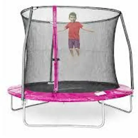 BOXED SPORTSPOWER 8FT TRAMPOLINE - PINK - COLLECTION ONLY 