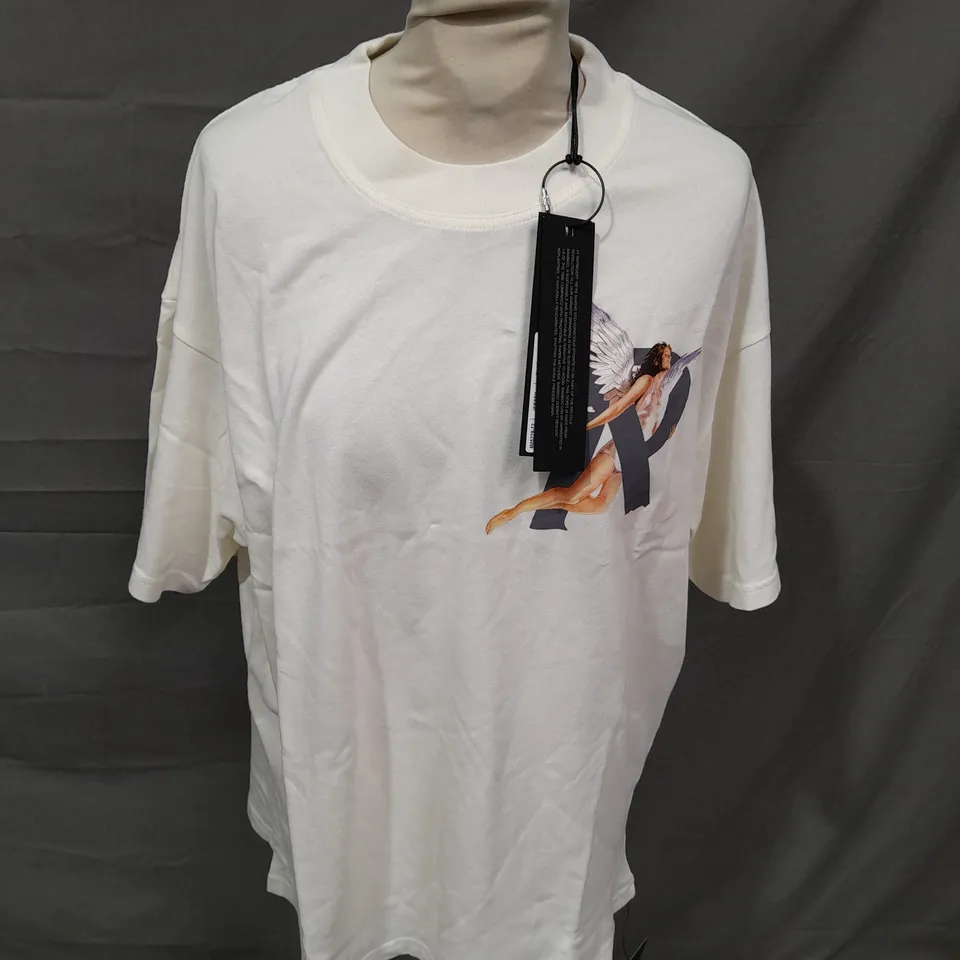 REPRESENT STORMS IN HEAVEN T-SHIRT IN FLAT WHITE - MEDIUM