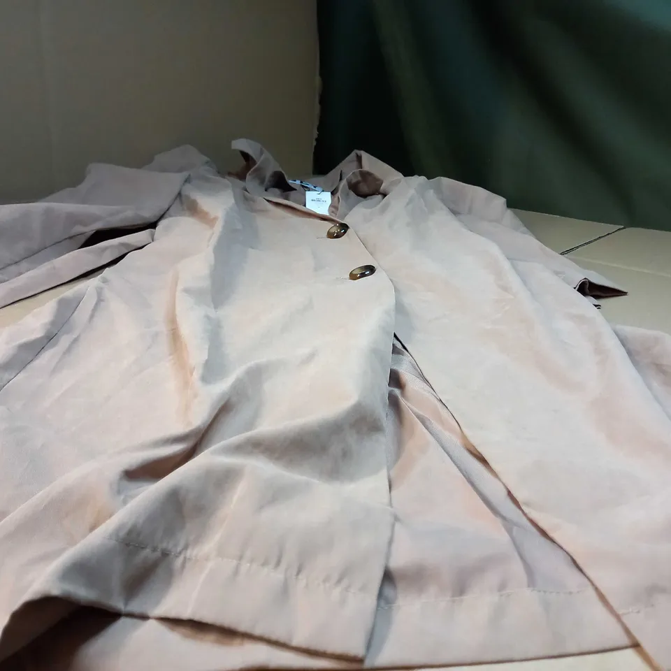 JDY ALMOND PETITE TRENCH COAT - MEDIUM