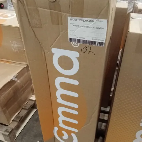 BRAND NEW BOXED AND ROLLED EMMA ONE UK MATTRESS V2 150X200CM (KING SIZE)
