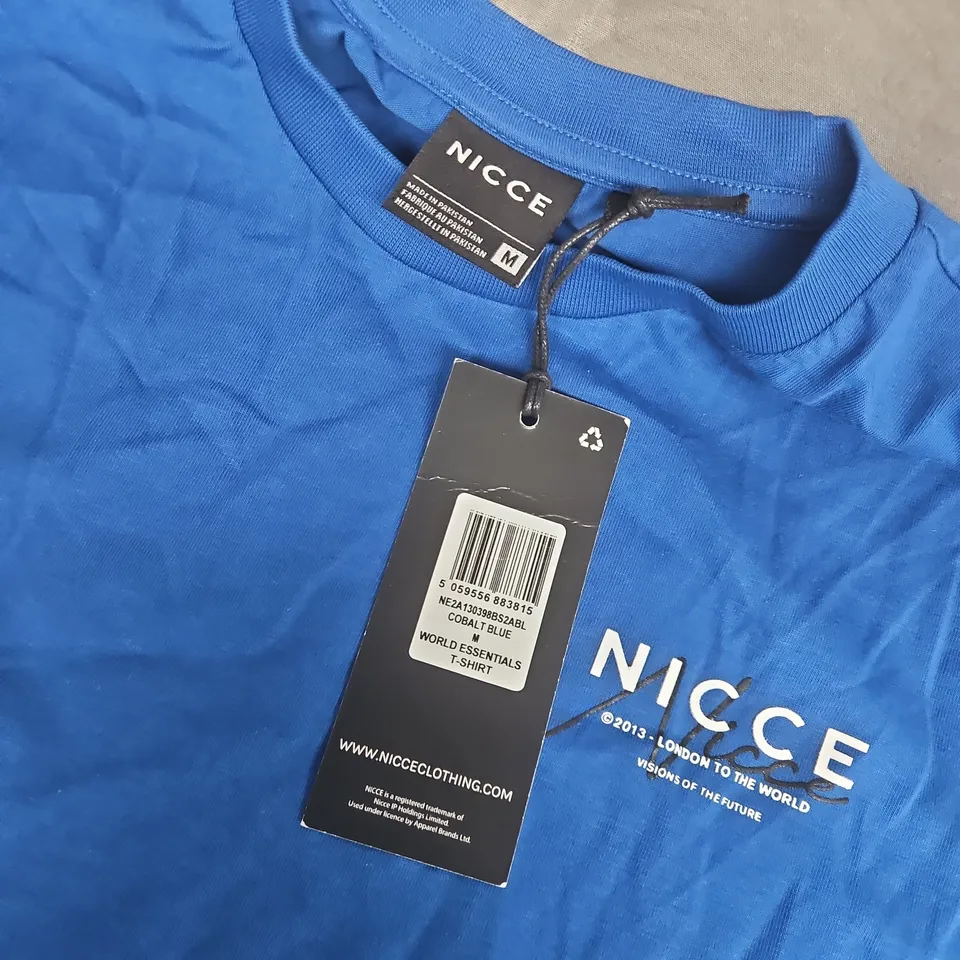 NICCE WORLD ESSENTIALS T-SHIRT IN BLUE - MEDIUM
