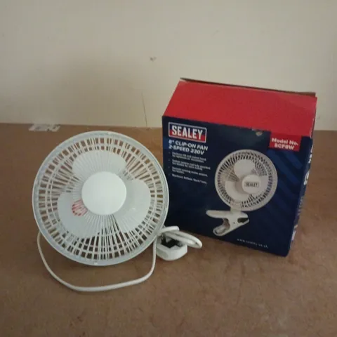 BOXED SEALEY 8" CLIP-ON FAN 2-SPEED