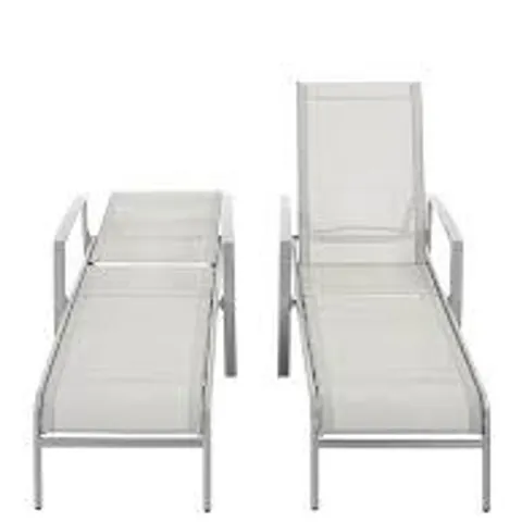 BOXED SET OF 2 ADJUSTABLE LOUNGERS (1 BOX) - COLLECTION ONLY