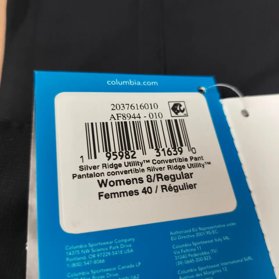 COLUMBIA SILVER RIDGE UTILITY CONVERTIBLE PANT – WOMEN'S UK 12 