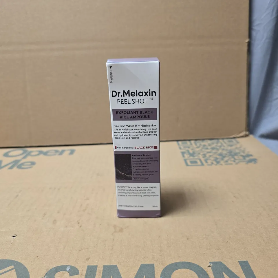 DR MELAXIN PEEL SHOT EXFOLIANT BLACK RICE AMPOULE BOXED 80ML