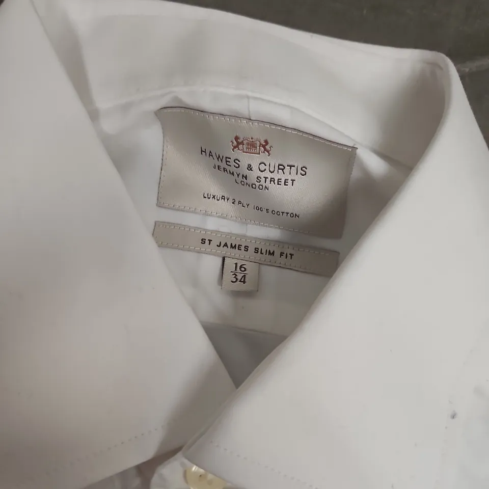 HAWES & CURTIS ST JAMES SLIM FIT SHIRT IN WHITE - 16/34