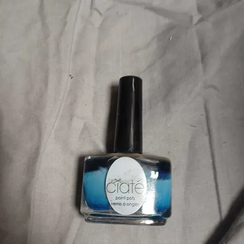 BOX OF APPROXIMATELY 180 CIATE LONDON NAIL POLISH – BOOM BOX BLUE –NO EXPIRY DATE SHOWN 