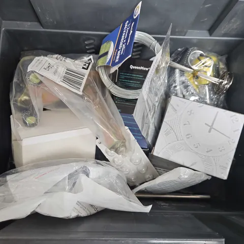 box of assorted home and accessories items to include - tablet case - light switch covers - 
