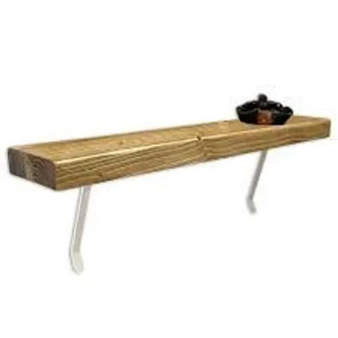 BOXED NO DRILL RADIATOR SHELF |  RUSTIC SLIM NARROW SHELF FOR HALLWAY
