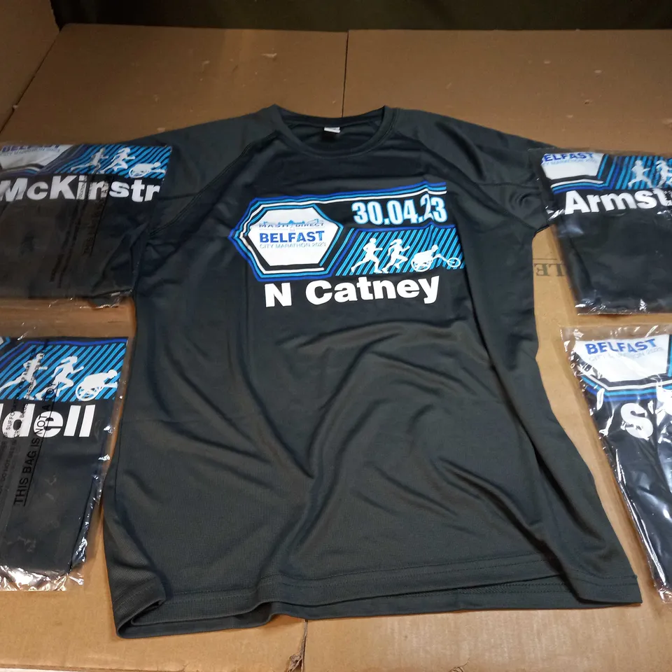 ROLY MASH DIRECT BELFAST CITY MARATHON 2023 T SHIRTS - 3 MEDUIMS & 2 XL