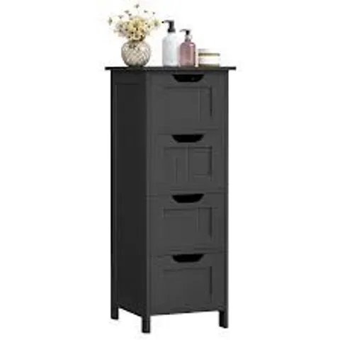 BOXED VASAGLE BATHROOM CABINET 30 X 30 X 82CM - INK BLACK