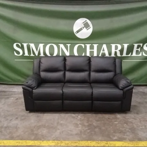 ALBION LUXURY FAUX LEATHER 3 SEATER HIGH BACK MANUAL RECLINER SOFA