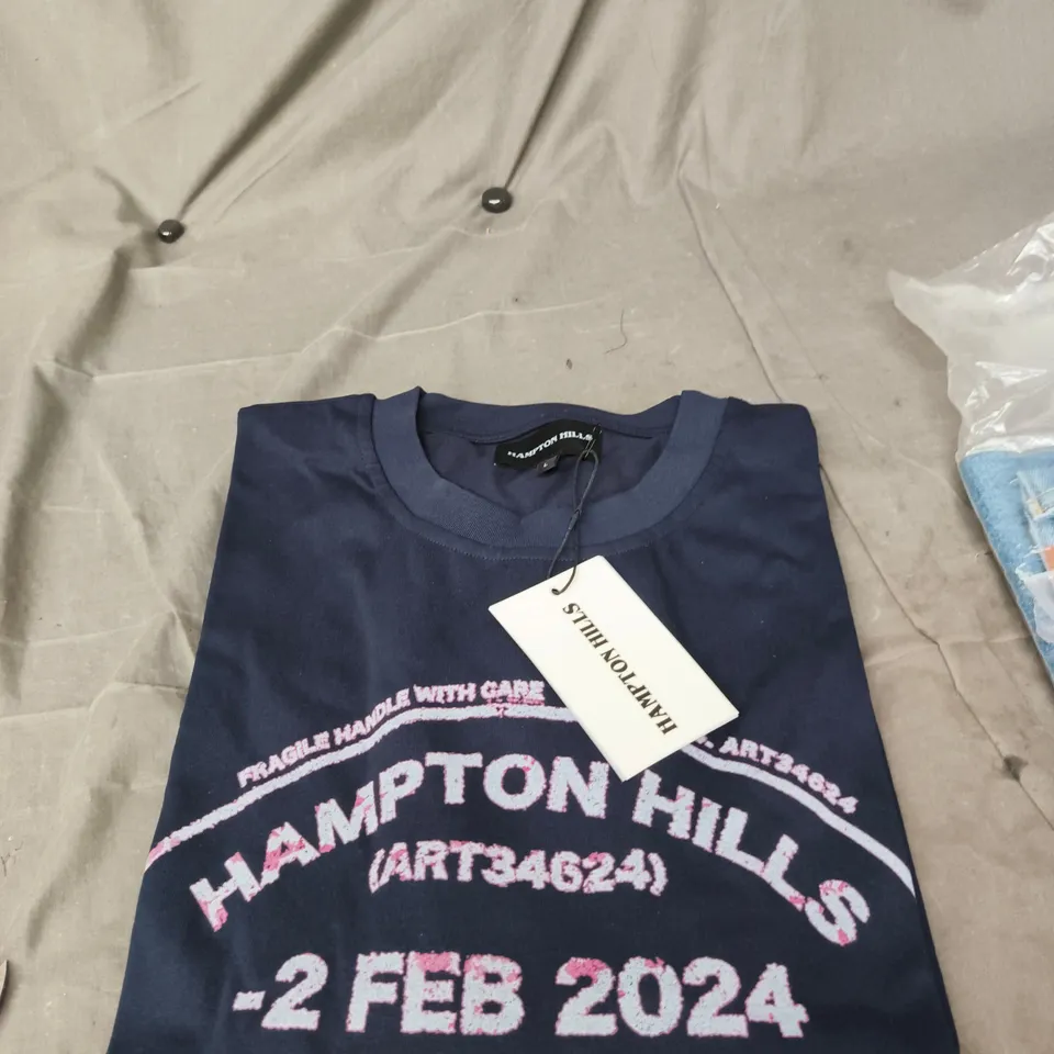 HAMPTON HILLS NAVY T LONG SLEEVE TOP – UK LARGE (L)