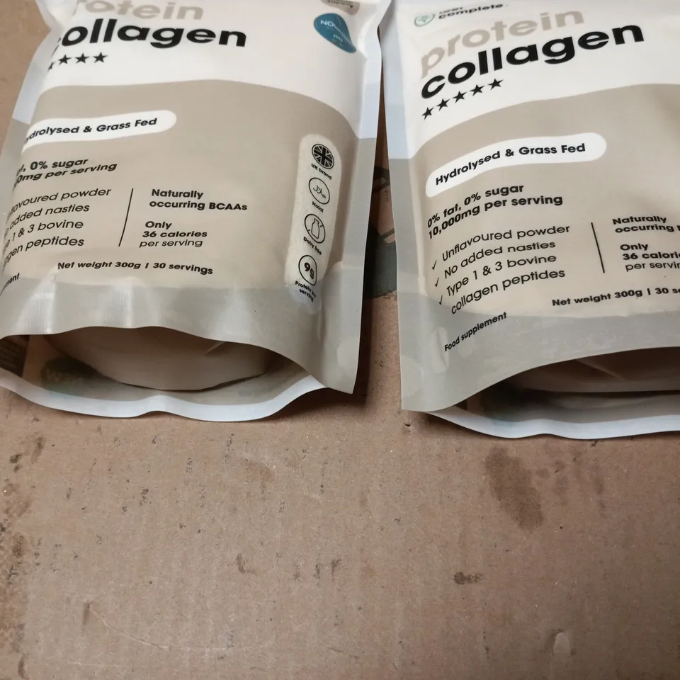 PROTEIN COLLAGEN POWDER – HYDROLYSED & GRASS FED, 2 X 300G (FEEL COMPLETE)