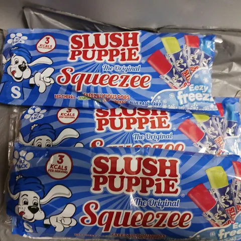 APPROXIMATELY 14 PACKS OF SLUSH PUPPIE THE ORIGINAL SQUEEZEE 10 PER PACK - COLLECTION ONLY