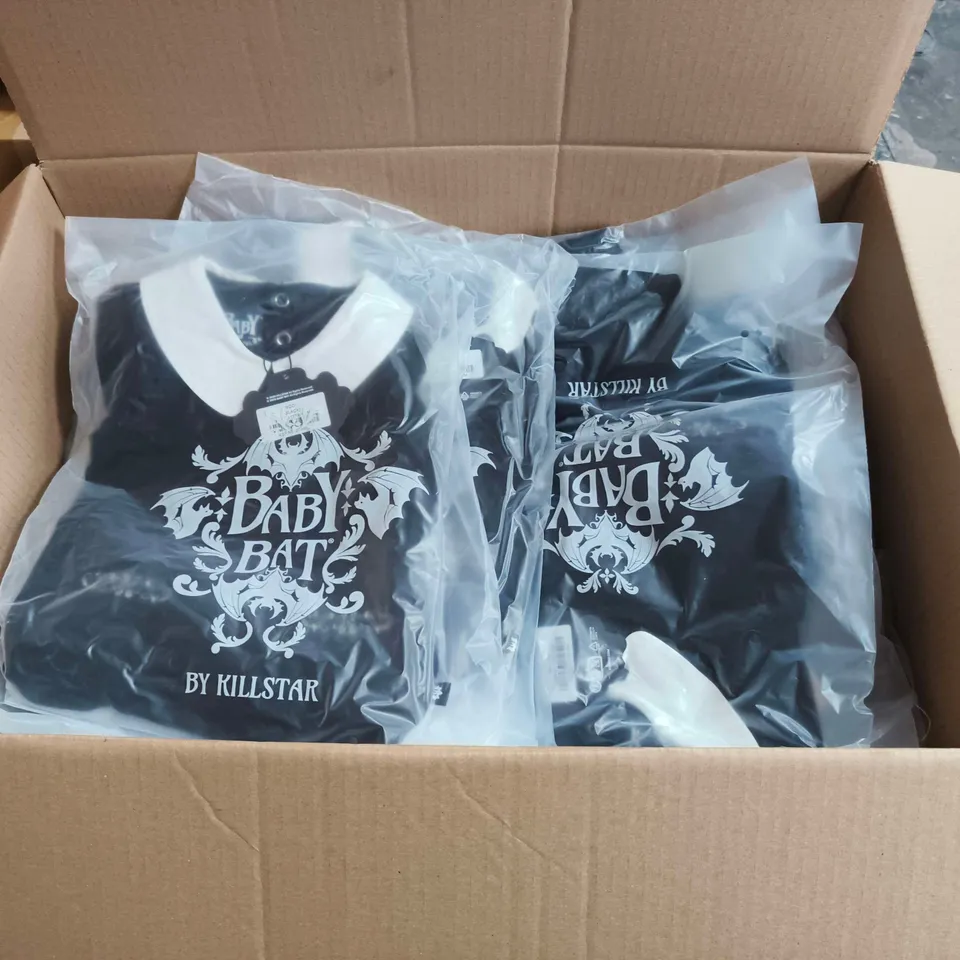 LOT OF APPROXIMATELY 45 BRAND NEW KILLSTAR BOO ALL IN ONES IN BLACK - MAINLY SIZE 18M