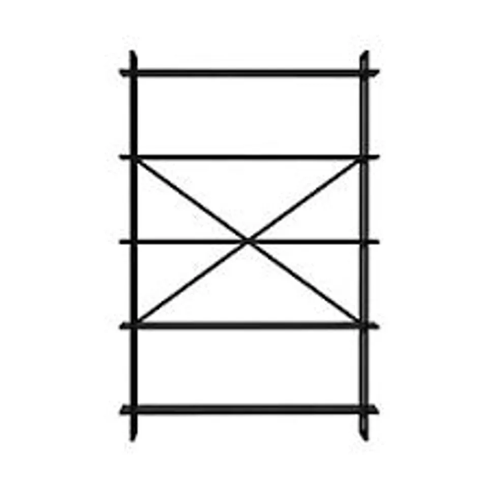 BOXED ELSTON BOOKCASE - BLACK/GREY