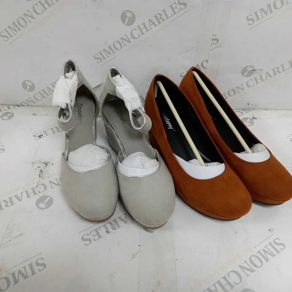 5 BOXED PAIRS OF ASSORTED STRAWBERRY SHOES TO INCLUDE SIZES 5, 6